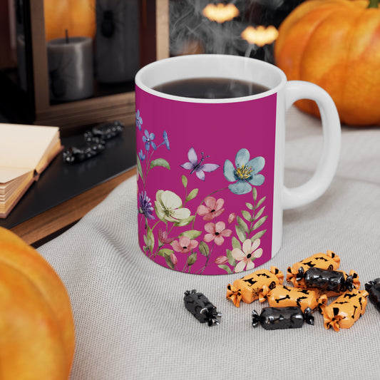 Ceramic Coffee Mug - Floral